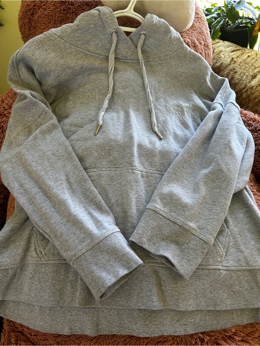 Calvin Klein Light Gray Crewneck Hoodie